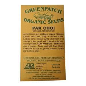 GreenPatch Organic Seeds Pak Choi
