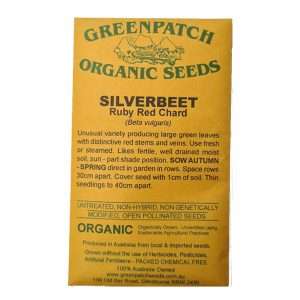 GreenPatch Organic Seeds Silverbeet Ruby Red