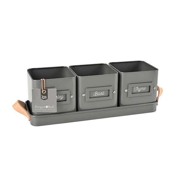 Burgon & Ball | Herb Pots - Charcoal