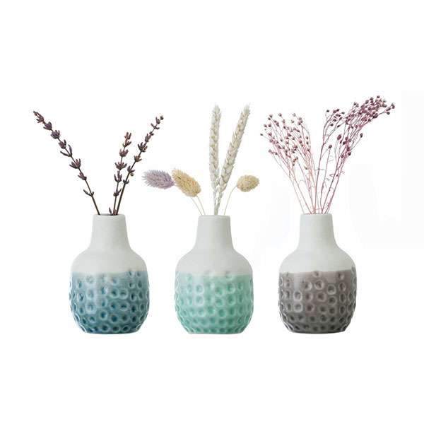 Burgon & Ball Dotty Mini Flower Vase Trio